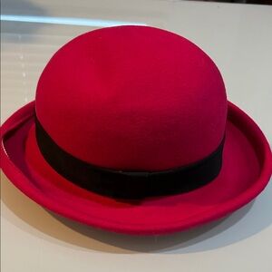 Vintage fuschia hot pink wool Hat  Doeskin Bollman Importina   Easter